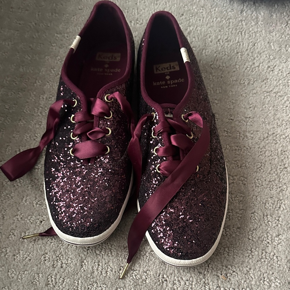 Keds x Kate Spade Women's Sparkling Sneakers - Deep Cherry